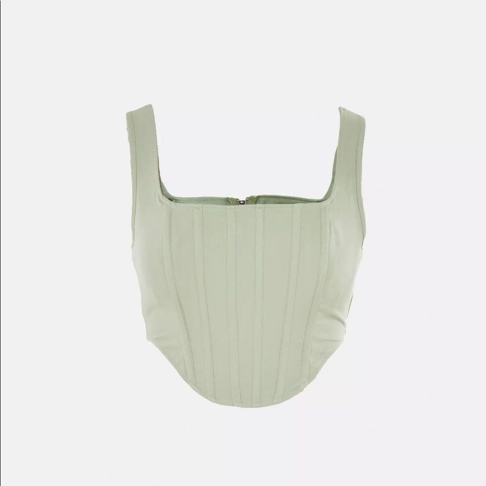 Misguided green corset top